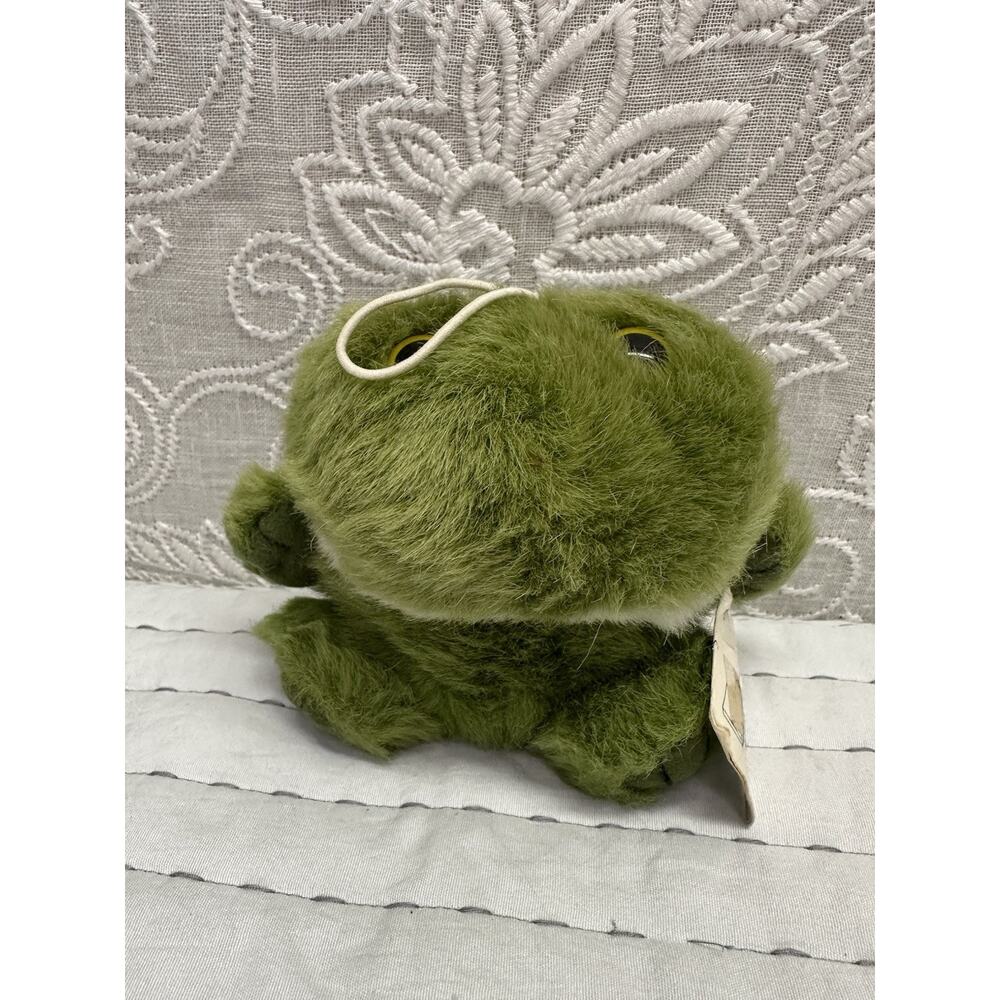 Purr-fection Cushy Critter Vintage MJC Green Frog Soft Toy Plush